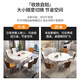 
Ziwu Dining Table Household Thickened Rock Table and Chair Combination Square and Round Dual-Use Dining Table 690#1.5m Table + Beile Chair *10