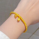 Allied 999 Pure Gold Two Worlds Happy Bracelet Women's Ancient Method Gold Heritage Small Gold Beads Lotus Peng Pure Gold Bracelet Two Worlds Happy Bracelet About 2.5 grams