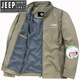 
JEEP SPIRIT Jeep Spirit Cotton Jacket Men's Jacket Spring and Autumn Middle-aged and Elderly Casual Loose Men's Stand Collar Coat Gown Khaki 2XL