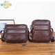 Chanyue Sac à bandoulière en cuir véritable sac à bandoulière pour hommes, petit sac à dos pur cuir de vache de vache sac pour hommes, sac à mal de style horizontal et de style vertical 9903 #]