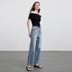 
Three Color 2025 Summer New Laiser Jeans Straight Pants Loose Casual Pants Women Blue S 155/62A