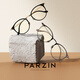 Parzin Retro Round Cadre Lunets Femme Anti-Blue Light Light Style Men's New Style Brown Light Brown [15838]