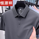 Hengyuanxiang 2025 Nuevo polo de camiseta de manga corta con sensor de hielo para hombres para hombres de mediana edad, traje informal de papá Polo Día del padre 15125 Orquídea profunda/manga corta M 165 [sugerido 90-120Jin [Jin equivale a 0.5 kg]]]
