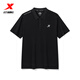 XTEP ice-sense polo shirt short-sleeved men's and women's summer business breathable sports half-sleeved casual men's quick-drying lapel T-shirt black-0118 (men) XL