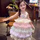 
Annie Youer Girls Princess Dress Cake Dress Summer Sleeveless Vest Dress Fashionable Children's Mesh Dress Color 150