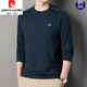 Pier Cardin Pure Cotton Longärmedose T-Shirt Herbst Herbst Business Casual Top Herren weiche und atmungsaktive runde Nacken-Sweatshirt-Basis-Hemd Haqing Sy6621 M 165 Empfohlen 100-120jin [Jin gleich 0,5 kg]