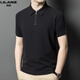 Lilang Herren-kurzärärmiges T-Shirt im Sommer New Herren Ice Seide Business Casual Riftper Solid Colo Polo Shirt T Khaki 1130 XL 175 (geeignet für Gewicht 130-150 Jin [Jin entspricht 0,5 kg])