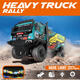Zhouge télécommande grand camion de camion 1:35 camion lumineux tout-terrain rechargeable camion de vacances Camion de vacances pour enfants Véhicule électrique ZK01 Camion lourd Blue autoproduit Batterie 2 (avec 5 batteries)