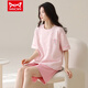 Catman (Miiow) Pure Cotton Pajama для женщин в летнем сете шорт с короткими рукавами с двумя частями сладкой весной и летней интернет-знаменитой домашней одежды 9856 хлопка с короткими рукавами (75-95Jin [Jin равняется 0,5 кг])
