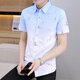 Shirt à manche à manches courtes de style coréen pour hommes semi les chemises minces minces jeunes beaux jaunes 833 m 80-104jin [Jin est égal à 0,5 kg]