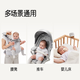 比威亚婴儿小风扇长续航宝宝背带腰凳配件户外降温遛娃神器usb充电 浅灰色