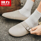 Huili Men's Shoes Spring and Summer Nuevo estilo de zapatillas al aire libre versátiles Suelas cómodas cómodas zapatos birkenstock zapatos de moda casuales al aire libre gris masculino 41