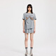 RE VAN Rui Fan New Product Designer Fun Gray T-shirt Skirt Suit RL32403201 Gray M /38