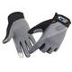He Jian Gong fishing gloves, stab-proof and waterproof, men's summer special sun-proof, anti-cut, anti-slip, full-finger gloves, wear-resistant lure artifact, gray L