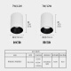 Luces principales de AIDOHUI, luces, focos LED, pantalla anti-Glare alta de dedo, 4000k de techo, sin abertura de agujeros, 6223, nueva actualización 60 Downlights-7W Black and White Model 3500K