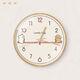 
Home living room wall clock line puppy cute colorful clock wall clock home living room dining room modern simple children DPL671b gold narrow plastic frame gold needle 8 inches (diameter 20 cm) small