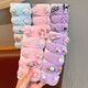 Sanrio Hair Clip Plush BB Clip осень и зима 2024 Новый стиль взрыв клип боковой клип детские волосы Quers Q673 Черный 5-частный набор