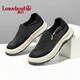 Maple Leaf (Leveland) Chaussures masculines pour l'été nouvelle version de chaussures en toile anti-collision d'un pied pour hommes respirants à la semelle douce et à la semelle extérieure pour hommes [anti-collision améliorée] noir (taille de chaussure en cuir) 41