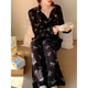 Pushui Fangfang Mickey Ice Silk Pajamas Women's Long Sleeve Sweet Home Clothing zd-728-101# Cartoon Mickey 180 XL