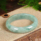 Hotan Jade Bracelet Jade Color Jurchen Bracelet Fidelity Wangfu Real Bracelet Light Green Stone Piaohua 58 Suitable for 105-120 Jin Jin equals 0.5 kg