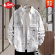 
Lee ryetom denim jacket for boys in spring and autumn new style of youth shirt jacket for junior and senior high school students men's fashion top 16823 Pink M (about 80~105 Jin [Jin equals 0.5 kg] can be worn)