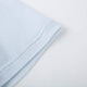 
Fiber show [design-sensing pleated round neck versatile lysel T-shirt] Large size women's fat mm2025 summer new style 1396 light blue 3XL