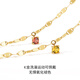 Yadige flash series 18K gold 14K gold treasure choker water ripple necklace citrine pomegranate elegant 18K gold fortune citrine necklace