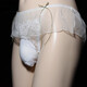 Zi Jia Fubing Seide-Sensing Unterwäsche Herrendreieck Herren transparent sexy atmungsaktives Tanga-Sommer Japanische Spitze Unterwäsche Lila One Size Fetloy Öffnung