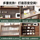 
Chivas [1098 people collect] Solid wood sideboard integrated against the wall Nordic modern living room wine cabinet tea cabinet multi-functional walnut color + glass door [thickened solid wood ecological board] 0.8 meters two-door model