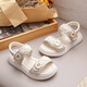 Ziweiqi Little Girl Koreanischer Stil weicher Sohle Nicht-Schlupf-Sandalen Sommer einfache Strandschuhe 2025 XD-653 Schwarz 26 / Innere Länge 16,2 cm