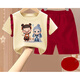 Changxiang Huili Girls Summer Nezha Set 2025 Nuevo shorts de manga corta de moda Camiseta de encaje Conjunto de dos piezas 1098# Lace T+ Borgundy Shorts 120