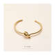 Chi Xing's epilogue celi style ins simple temperament cool style internet celebrity pure copper plated 18K gold knotted bracelet for women