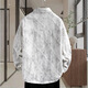 Veste en jean gtyuwvg pour garçons 2025 printemps et automne de la chemise adolescente nouveau style junior et lycée de mode masculine Top 16819 Black Letters XL (115-130jin [Jin est égal à environ 0,5 kg]))