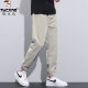Pantalones informales delgados de seda de pájaros carpinteros para hombres en verano pantalones de harén de pie fríos y transpirables para hombres pantalones de sueño de tiempo deportivo suelto 5985 Light caki delgado M [sugerido 90-110jin [Jin iguala 0.5 kg] desgaste]