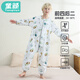 Children's sleeping bag for large and medium-sized children, spring and autumn bamboo cotton gauze baby split-leg pajamas, baby anti-kicking quilt, zoo XXL size
