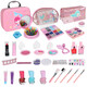 Kinder-Meerjungfrau Simulation Home Make-up Spielzeug Prinzessin Make-up-Tasche 3-6 Jahre alte Mädchen 7 Lippenstift Lidschatteneis und Schneekosmetik Set 23-teiliges Set