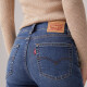 Levi's Winter Warm Series Women's 724 High Waist Slim Straight American Vintage Fashion Jeans Medium Blue 27 (28)