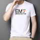Armani summer men's ice silk short-sleeved T-shirt men's color printed large-size casual sports base shirt AM753 black M 90-120Jin [Jin equals 0.5 kg]