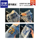 ROMON Summer Casual Shorts Men's Large Size Light Color Cotton Five-Part Jeans Trendy Embroidery Men's Straight-Part Medium Pants Blue XY9922 28 Suitable for weight 95-108Jin [Jin equals 0.5 kg]