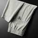 Bestn High-End Ice Silk Pants Men's Slim Casual Pants Men's Summer Thin Straight Pants Quick-Drying Sports Pants Light Gray (1 Pair) 36