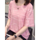 
With pure YISHION larger size, it covers the belly and makes you look slim top for women 2025 summer new fat mm casual loose cotton short-sleeved T-shirt for women 9928 yellow M about 80-95