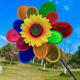 Tower Mengyu Windmühle Kinderspielzeug handgefertigt Laser Buntes Flash Sun Blume Windmühle Set Camping Outdoor School [Kombination 6] Orange Laser + farbenfrohe Sonnenblume