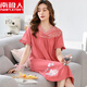 Antarctic pajamas women's summer nightgown modal cotton short-sleeved summer nightgown thin style middle-aged and young mothers' home clothes Y9906 M (80-100Jin [Jin equals 0.5 kg])