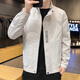 Fat Donglai Jacket Men's Jacket 2022 New Spring and Autumn Stand Collar Trendy Workwear All-match Plus Winter Baseball Top 6189 Black [Spring and Autumn Style] M