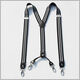 Changyin four-clip strap clip hook overalls 2.5cm wide suspender belt Fashion hook suspender clip trendy hook black 2.5cm