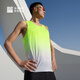 Bimai 2025 Sommer neuer Laufwürfel Schnelltrockne Weste Outdoor Marathon Sport Yoga ärmellose atmungsaktive Weste Fluoreszenzes Grün/Sturm weiße Männer xl xl