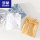 Romon Herren-Leinen kurzärärmiges Hemd Japan japanische dünne Sommerjugendliche Festkörper-Cotton-Hemd-Hemd Neue Produkt 9711 White M Jin [Jin gleich 0,5 kg]