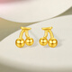 Saturday Fortune Cherry Gold Earrings Women's Football Gold Earrings Birthday Gift Price A0915205 One Pair Approximately 0.76g