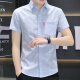 
VANCL2025 new ice silk short-sleeved shirt men's summer thin pocket shirt Korean casual plaid top 854 khaki 2XL 134-147Jin [Jin equals 0.5 kg]