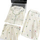Jingpufei's new summer polka dot cotton gauze pajamas women's three-piece set comfortable home clothes Yunduo Cotton-9905# Black Love Three-piece Set M [Suggestion 75-100Jin [Jin equals 0.5 kg]]